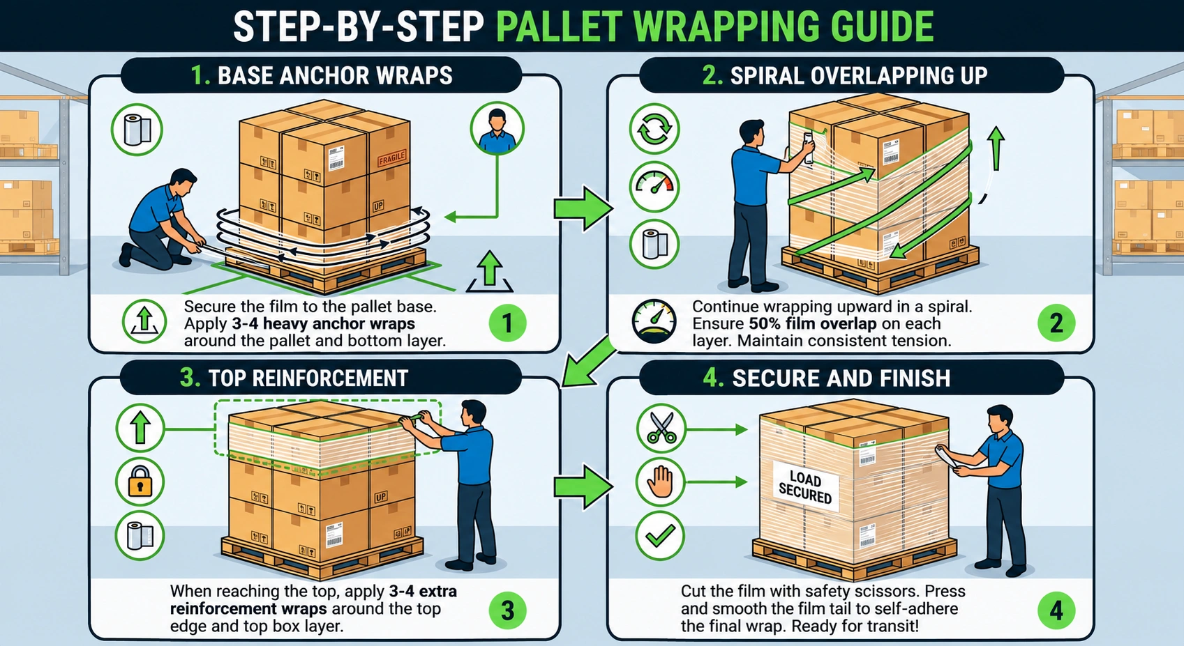 Pull-plate method measuring stretch film containment force at mid-height — Greenstrix