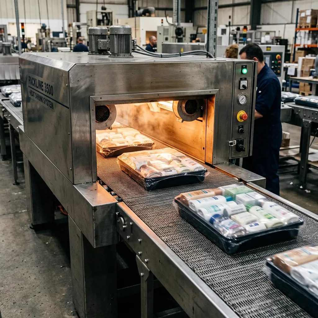 Full-pallet shrink hood film forming a weatherproof enclosure — Greenstrix